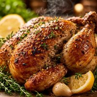 Salt Rubbed Roast Chicken with Lemon Thyme