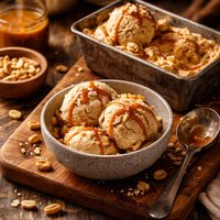 Salted Caramel Peanut Butter Ice Cream