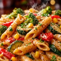 Santa Fe Penne Primavera W Cumin Ancho Chile Cream Sauce