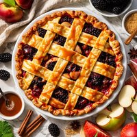 Saucy Apple and Blackberry Pie