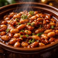 Saucy Baked Navy Beans Crock Pot Recipe