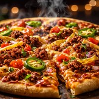 Saucy Beef Taco Pizza