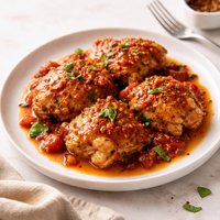 Saucy Italian Style Chicken Thighs Crock Pot
