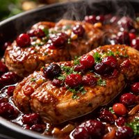 Saucy Pork Chops with Cranberries for the Crock Pot