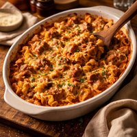 Saucy Pork N Noodle Bake for 2