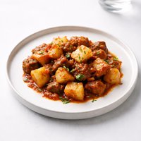 Saucy Potatoes with Chicken or Pork