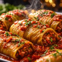 Saucy Vegetarian Cabbage Rolls