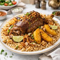 Saudi Rice with Lamb and Potato