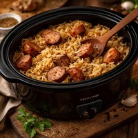 Sauerkraut and Sausage in the Crock Pot