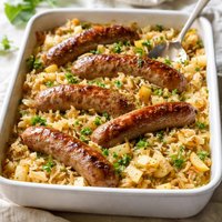 Sauerkraut Sausage Bake