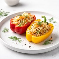 Sauerkraut Stuffed Bell Peppers