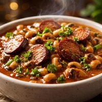 Sausage and Black Eyed Pea Etouffee