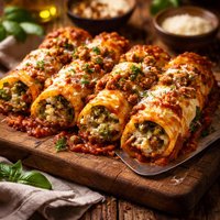 Sausage and Broccoli Manicotti