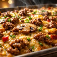 Sausage and Mushroom Breakfast Casserole