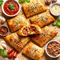 Sausage and Mushroom Pizza Pockets