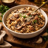 Sausage and Mushroom Risotto