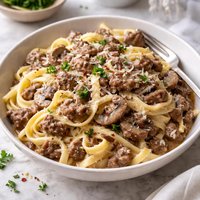 Sausage and Mushroom Sauce for Fettuccine