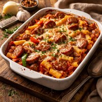 Sausage and Pepper Pasta Bake