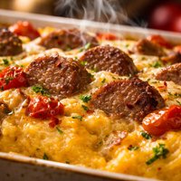 Sausage and Polenta Casserole
