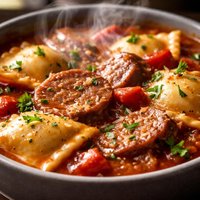Sausage and Ravioli Soup