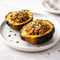 Sausage and Rice Stuffed Acorn Squash