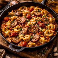 Sausage and Tortellini Skillet