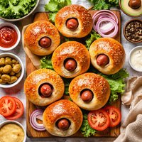 Sausage Centered Hamburger Rolls