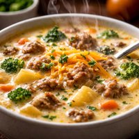 Sausage Cheese Soup Wisconsin No Beer