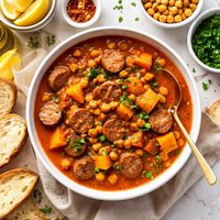 Sausage Chickpea and Sweet Potato Stew