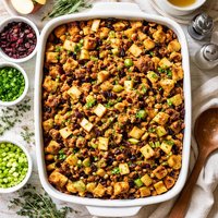 Sausage Dried Cranberry and Apple Stuffing