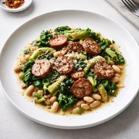 Sausage Escarole and White Bean Ragout