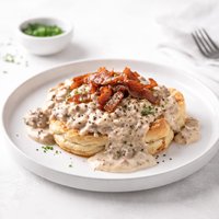 Sausage Gravy with Bacon