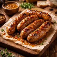 Sausage Links with Apricot Mustard Glaze