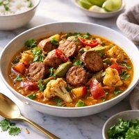 Sausage Madras Curry Veggies