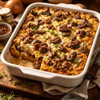 Sausage Mushroom Breakfast Casserole