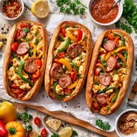 Sausage Pepper and Egg Heros