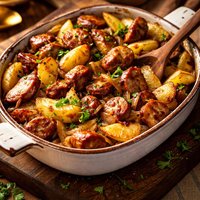 Sausage Potato and Onion Casserole