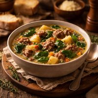 Sausage Potato and Spinach Soup