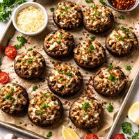 Sausage Stuffed Mushroom Caps