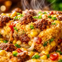 Sausage Veggie Cornbread Casserole