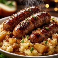 Sausages with Apple Mash