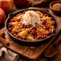 Sauted Apple Crisp with Cranberries
