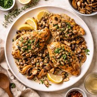 Sauted Chicken Breasts with Shiitake Mushroom Ragout