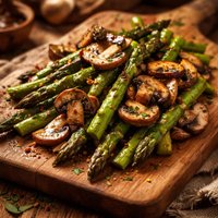 Sauteed Asparagus and Mushrooms