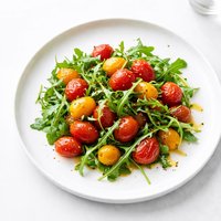 Sauteed Baby Tomatoes with Arugula