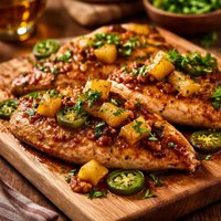 Sauteed Chicken Breasts with Pineapple and Jalapeno Chilies