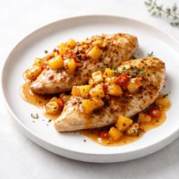 Sauteed Chicken with Spicy Peach Sauce