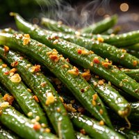 Sauteed Garlic Glazed Green Beans