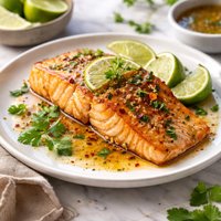 Sauteed Salmon with Lime Honey Sauce