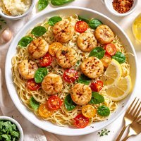 Sauteed Scallops with Angel Hair Pasta